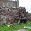 Watching brief, Refectory wall after removal of weeds (W half), Coldingham Priory