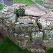 Watching brief, Pre-excavation pillar prior to removal of holly, Coldingham Priory