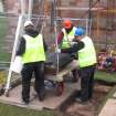 Watching brief, Working shot of removal of Abbots Graves, Coldingham Priory