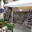 Watching brief, View of exposed rubble core in Lapidarium, Coldingham Priory