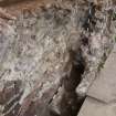 Watching brief, Detailed view of rubble core in Lapidarium, Coldingham Priory