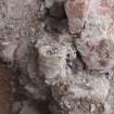 Watching brief, Detail of re-used column piece, Coldingham Priory