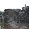 Watching brief, External view of W refectory wall, Coldingham Priory