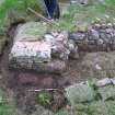 Watching brief, S wall of refectory/monument base, E section, Coldingham Priory