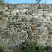 Historic building recording, S face of N garden wall c.9m E of watch tower, Duddingston Manse Gardens