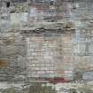 Historic building recording, N building, E internal elevation, detail of N blocked door, 13 Edinburgh Road, South Queensferry