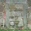Historic building recording, N building, E external elevation, detail of S blocked doorway, 13 Edinburgh Road, South Queensferry