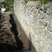 Watching brief, General view of Trench 1 and wall, Liberton House