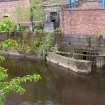 Photographic survey, Structure 9 - Flood Retaining Wall, Weir Pumps, General shot, White Cart Water Flood Prevention Scheme