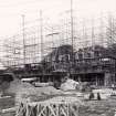 Photograph of building under construction,Victoria Hospital Kirkcaldy, 
Nurses Home, 12.00 noon , Tues.14th August 1956, 
PHOTOGRAPH ALBUM No.152: Hospitals Album (W.S.Atkins).