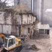 Archaeological evaluation, General shot of demolition work, 84-92 Candlemaker Row, Edinburgh