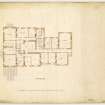 Upper floor plan of Ballogie House.