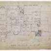 Ground plan showing alterations at Ballogie House.