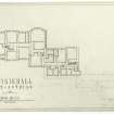 Drawing of plan of first floor, Craigiehall House, Edinburgh.