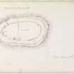 Annotated plan of fort from album, page 67 (reverse).
