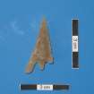 Archaeological excavation, Lithic find, Big Arrowhead, Holm Mains Farm, Inverness, Highland