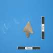 Archaeological excavation, Lithic find, Small Arrowhead, Holm Mains Farm, Inverness, Highland