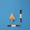 Archaeological excavation, Lithic find, Small Arrowhead, Holm Mains Farm, Inverness, Highland