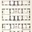 Plans of ground, second and third storey.