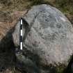 Digital photograph of perpendicular to carved surface(s), from Scotland's Rock Art Project, Lenihuiline 3, Bute, Argyll and Bute