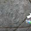 Digital photograph of panel in context with scale, from Scotland's Rock Art Project, Achanarnich 1, Kilmartin, Argyll and Bute