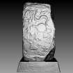 Snapshot of 3D model, Scotland's Rock Art Project, Meigle, Pictish Stone, Angus