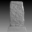 Snapshot of 3D model, Scotland's Rock Art Project, Meigle, Pictish Stone, Angus