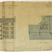 Dundee, East Bell Street, Offices for A. Hendry.
Back elevation and plan of roof.