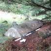 Digital photograph of panel to north-west, Scotland's Rock Art Project, Kilbride Burial Slab 1, Kilmartin, Argyll and Bute