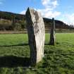 Digital photograph of panel to east, from Scotland's Rock Art Project, Nether Largie North West Standing Stone, Kilmartin, Argyll and Bute