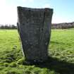 Digital photograph of rock art panel context, Scotland's Rock Art Project, Nether Largie North West Standing Stone, Kilmartin, Argyll and Bute