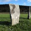 Digital photograph of panel to south-east, from Scotland's Rock Art Project, Nether Largie North West Standing Stone, Kilmartin, Argyll and Bute