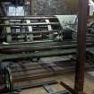 Islay, Bridgend/Redhouses Woollen Mill. Interior, first floor.  View of Warping Machine. 