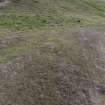 Oblique aerial view centred on the burial cairn, Fall Hill