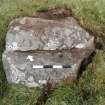 Digital photograph of perpendicular to carved surface(s), Scotland's Rock Art Project, Corlick Hill, Inverclyde