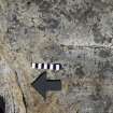 Digital photograph of perpendicular to carved surface(s), Scotland's Rock Art Project, Allt a' Chuilinn 7, Highland