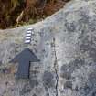 Digital photograph of rock art panel context, Scotland's Rock Art Project, Allt a' Chuilinn 7, Highland