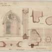 Drawing showing design for aisle windows, St James Episcopal Church, Edinburgh.
