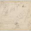 Drawing showing details of gable copings and buttress, St James Episcopal Church, Edinburgh.
