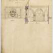 Drawing showing details of clerestory, St James Episcopal Church, Edinburgh.