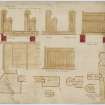 Drawing showing design for nave seats, St James Episcopal Church, Edinburgh.