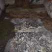 Traces of the herringbone parquet flooring in the radar room