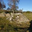 Digital photograph of panel to north, from Scotland's Rock Art Project, Balnafoich 2, Highland