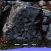 Snapshot of 3D model, Scotland's Rock Art Project, Balnuarin of Clava Centre Kerb 2, Highland