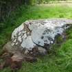 Digital photograph of panel in context without scale, from Scotland's Rock Art Project, Bottacks The Fairy Stone, Highland