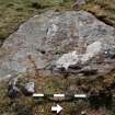 Digital photograph of perpendicular to carved surface(s), from Scotland's Rock Art Project, Laggan Hill 3, Highland