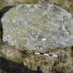Digital photograph of panel in context with scale, from Scotland's Rock Art Project, Laggan Hill 8, Highland