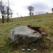 Digital photograph of panel to west, from Scotland's Rock Art Project, Uplands 2, Highland