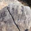 Digital photograph of perpendicular to carved surface(s), from Scotland's Rock Art Project, West Comrie 1, Highland