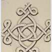 Sketch detail of decoration on cross slab no 70, Iona
